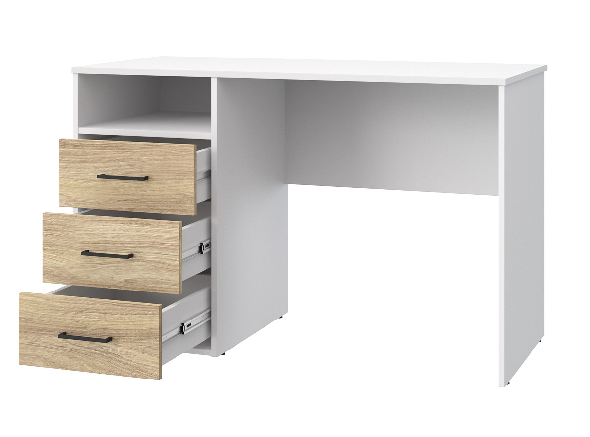 Стол Оскар ОС-21 белый структурный/блэквуд ячменный