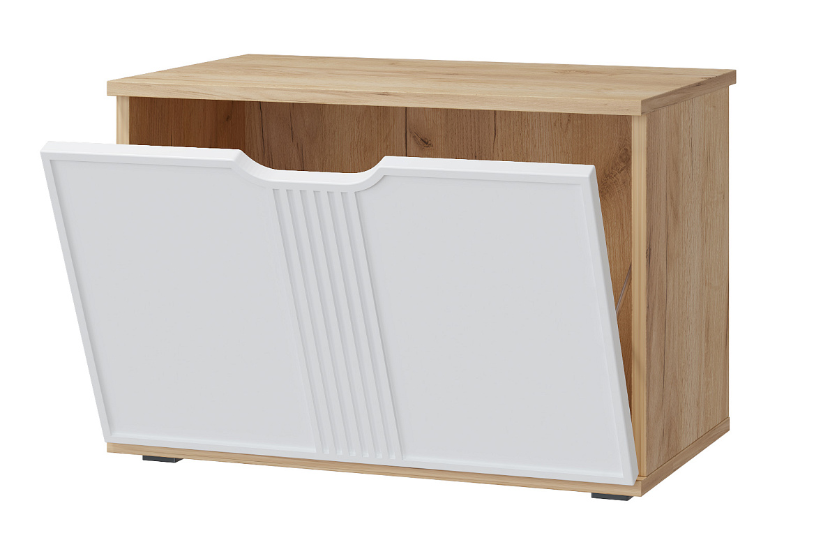 Тумба Эмилия ЭЛ-4 дуб крафт золотой/меренга