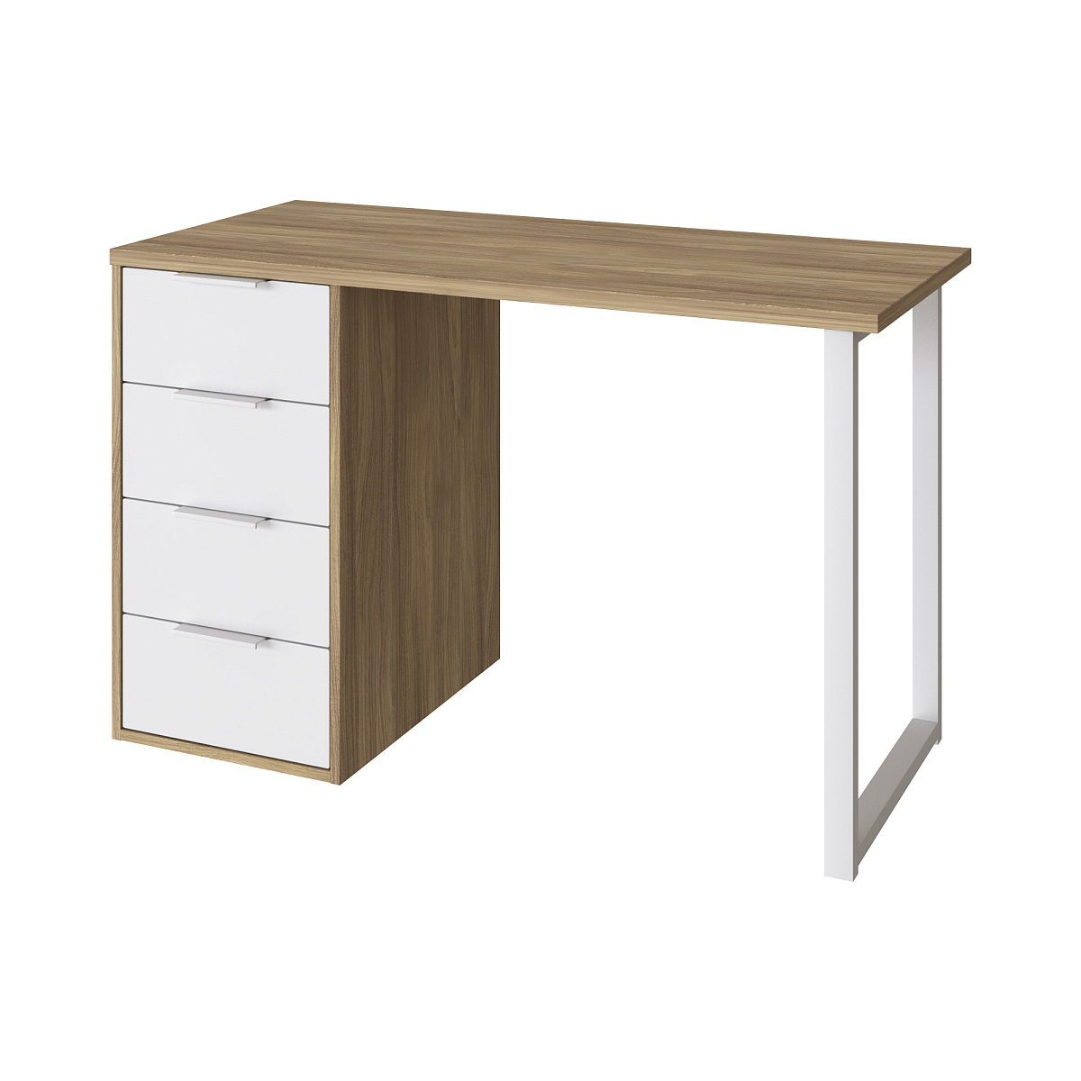 Стол С-410 блэквуд ячменный/меренга (1200х550 белая опора)