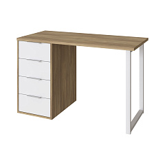 Стол С-410 блэквуд ячменный/меренга (1200х550 белая опора)