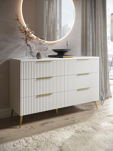 Комод Афина АФ-05 белый бриллиант/бланж