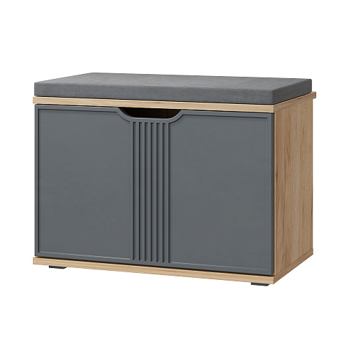 Тумба Эмилия ЭЛ-4К (с подушкой) дуб крафт золотой/графит