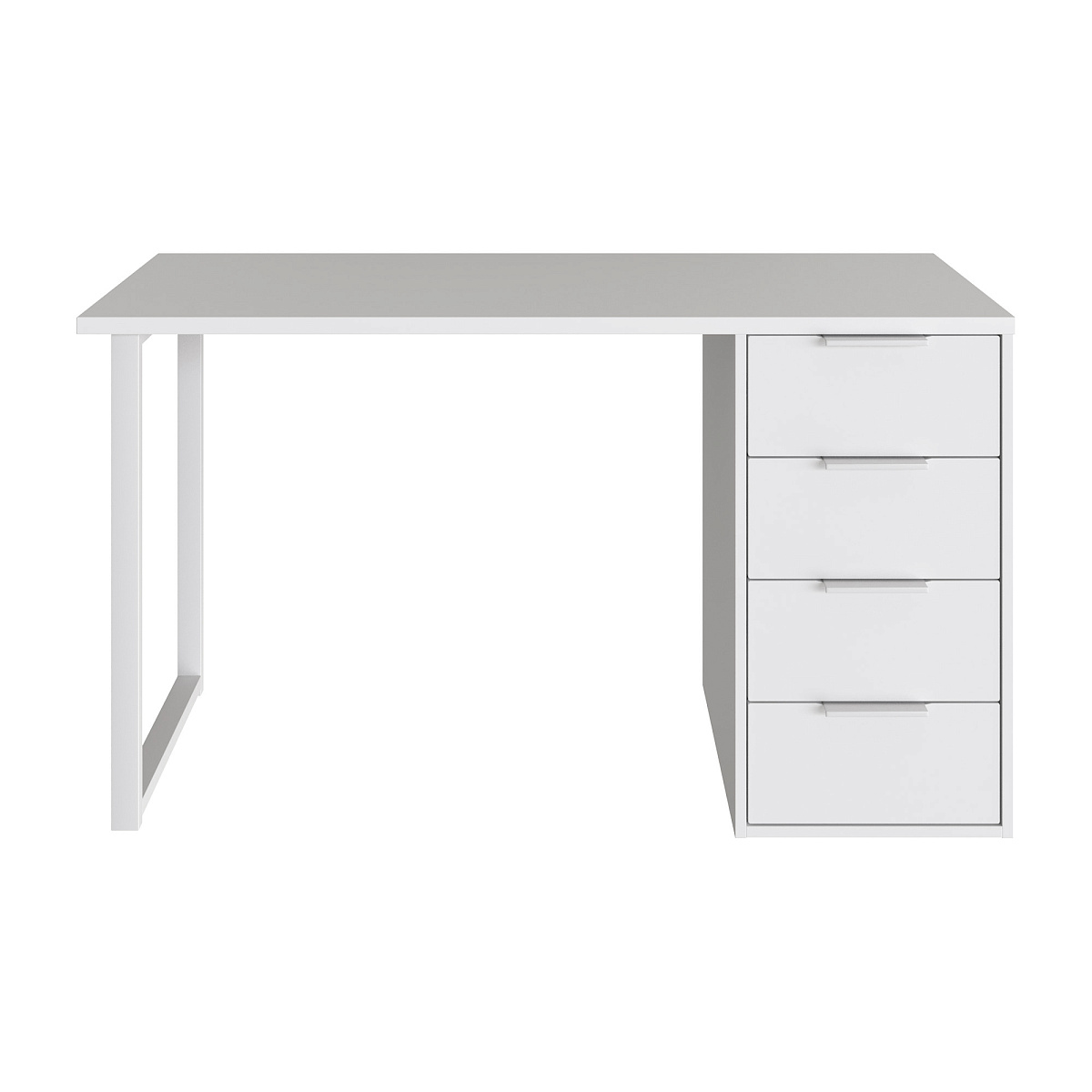 Стол С-412 белый структурный/меренга (1350х550 белая опора)