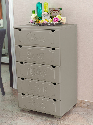 Комод ДримСтар ДС-11 глиняный серый/риолит