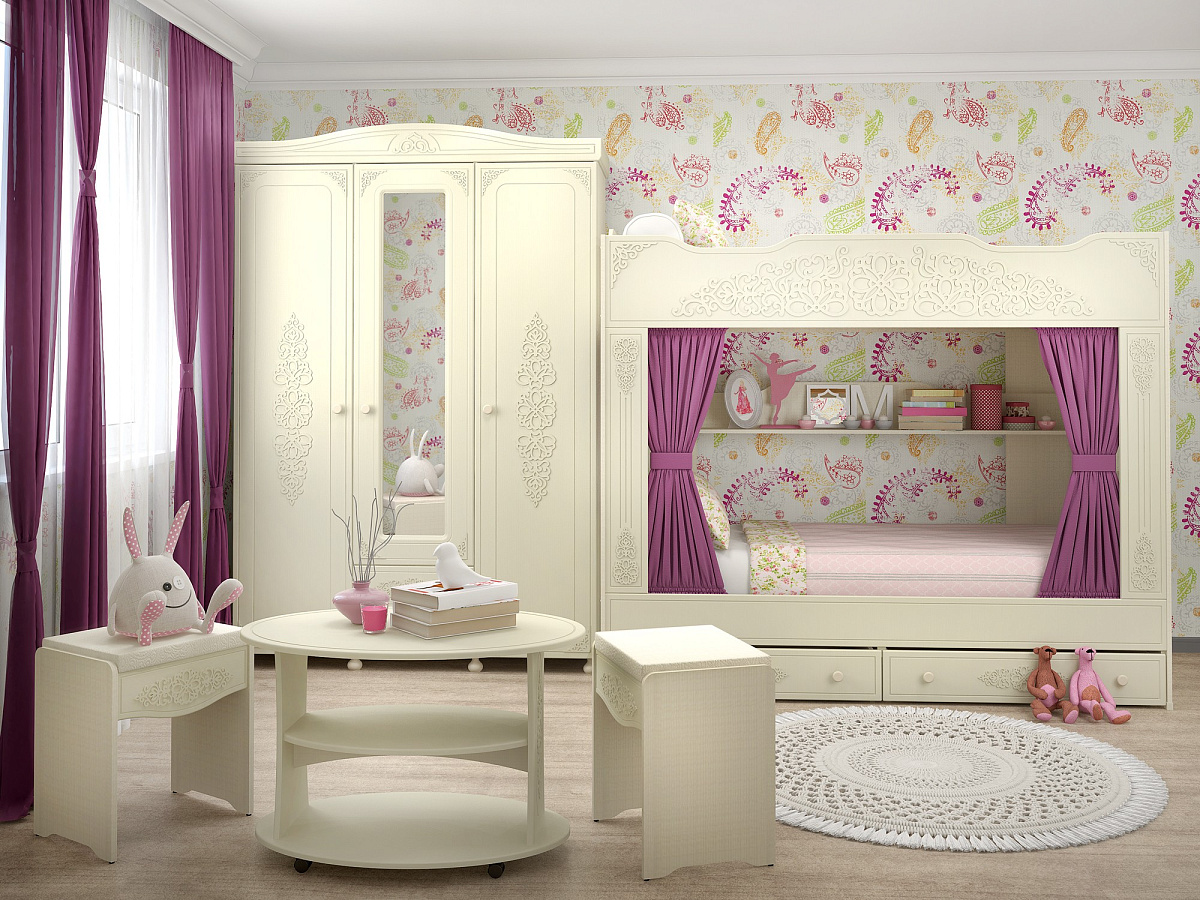 Гарнитур для детской Ассоль плюс АС-033 ваниль