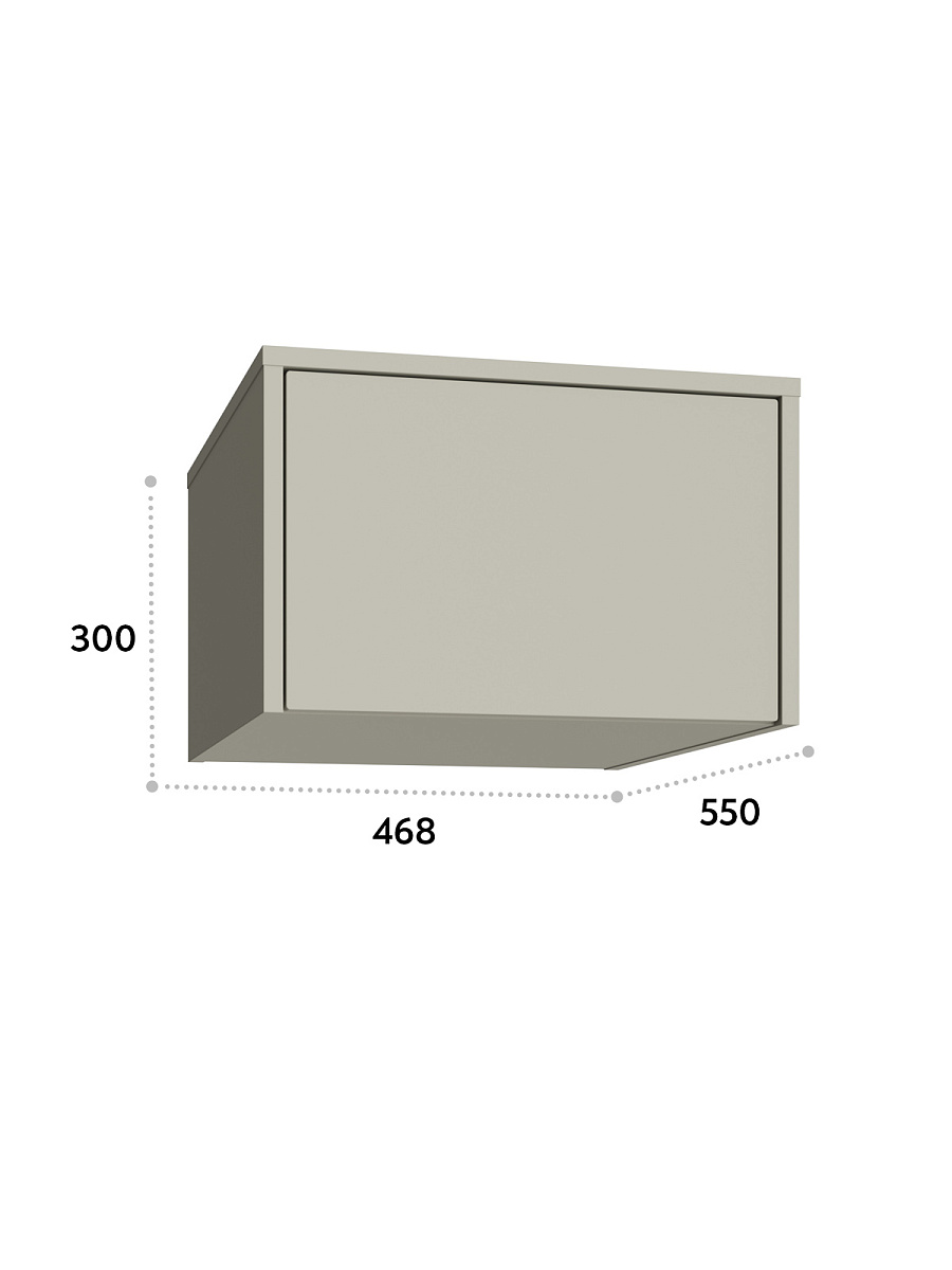 Антресоль Оптима ОП-10 глиняный серый/риолит