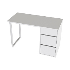 Стол С-411 белый структурный/меренга (1200х550 белая опора)