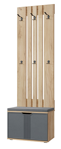 Комплект мебели для прихожей Эмилия ЭЛ-012 дуб крафт золотой/графит