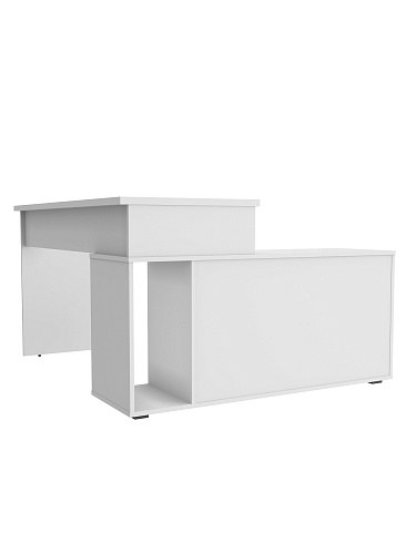 Стол угловой Оптима ОП-21 белый структурный/меренга