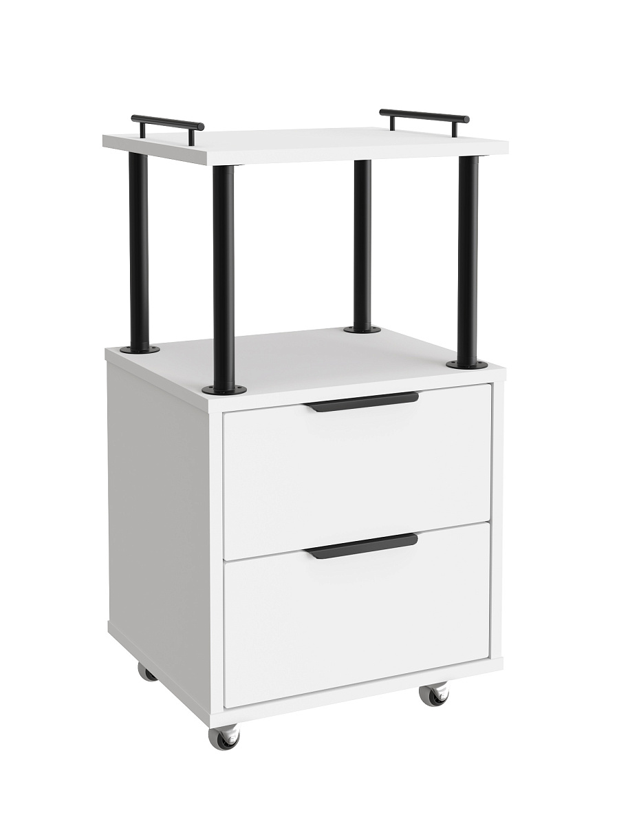 Тумба комбинированная К-32 белый структурный/меренга