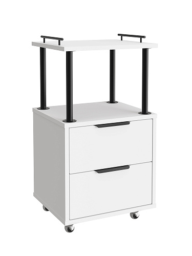 Тумба комбинированная К-32 белый структурный/меренга