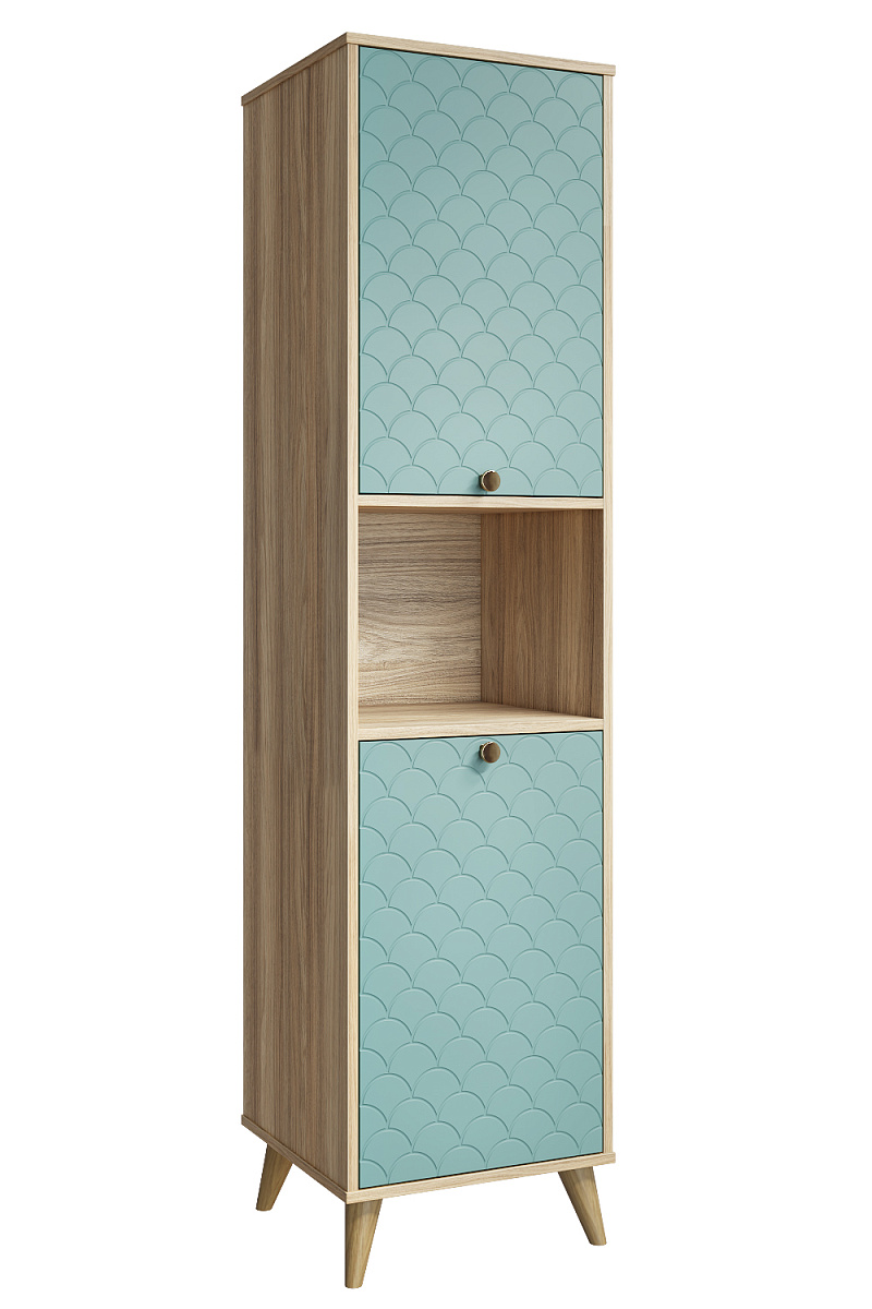 Пенал Велламо ВО-03 блэквуд ячменный/бирюза