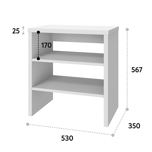 Тумба Т-11 белый структурный (530х567)
