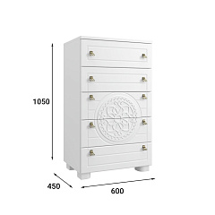 Комод «Монблан» МБ-35К белое дерево