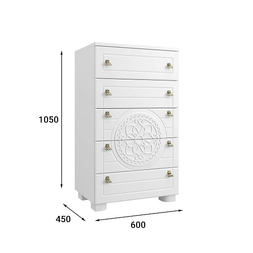 Комод «Монблан» МБ-35К белое дерево