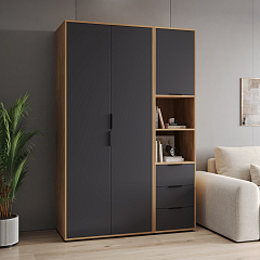 Пенал Оптима ОП-03 дуб крафт золотой/графит