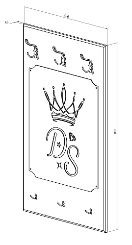Вешалка ДримСтар ДС-32 дуб сонома темный