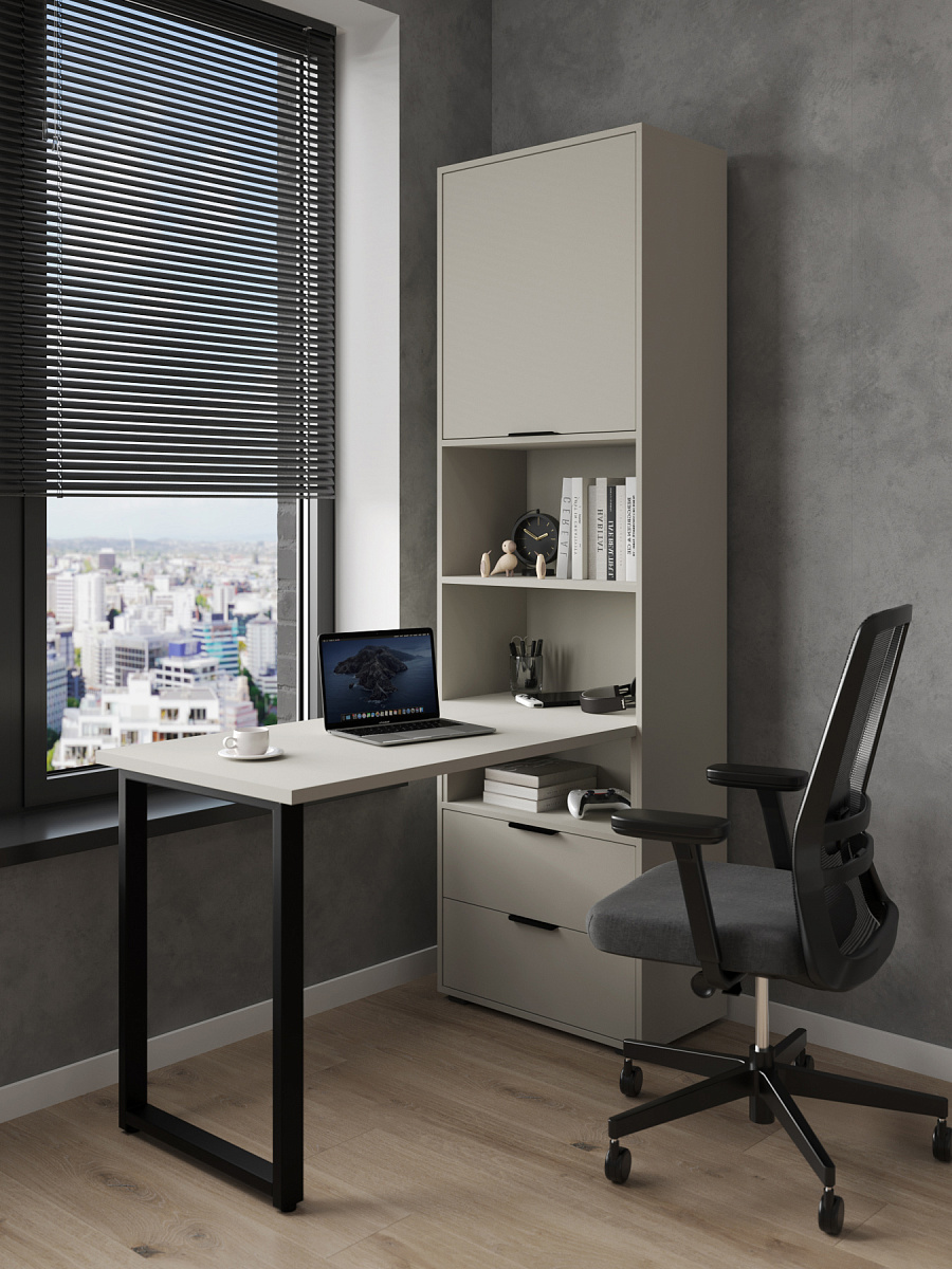 Стол рабочий Оптима ОП-20 глиняный серый/риолит