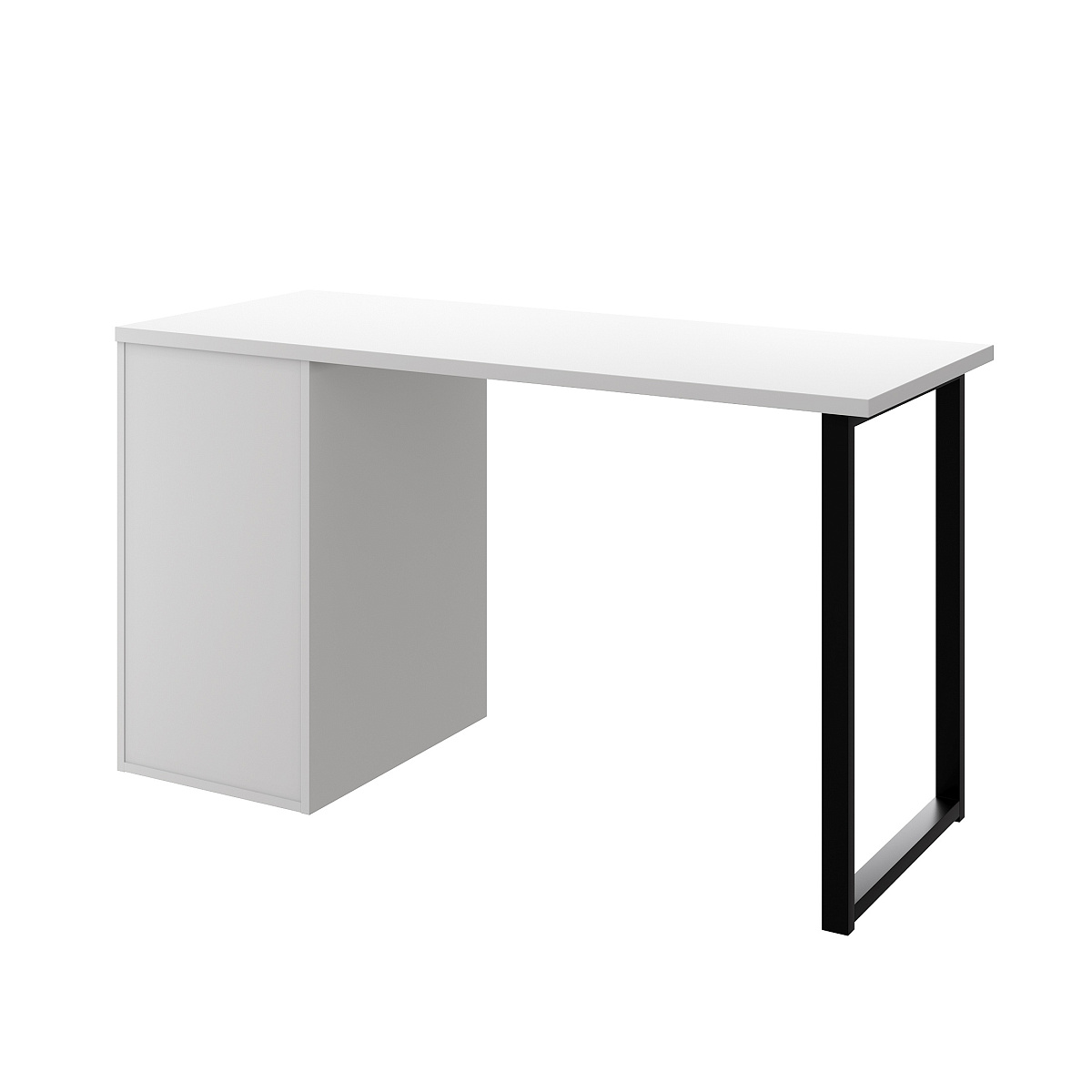 Стол письменный с полкой П-102402 белый структурный/меренга