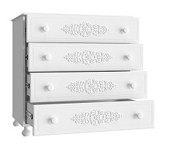 Комод Ассоль АС-5 белое дерево