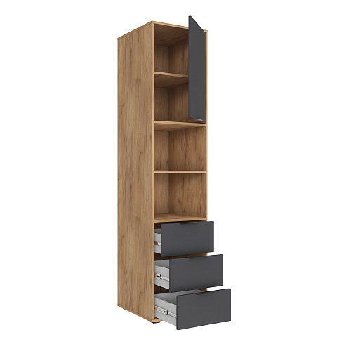 Пенал Оптима ОП-03 дуб крафт золотой/графит