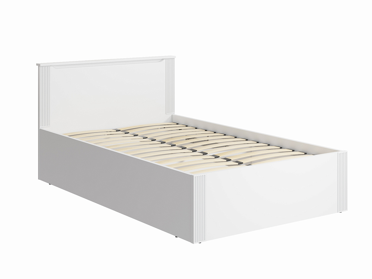 Кровать с ПМ Эмилия ЭЛ-32 (120х200) белый структурный/меренга