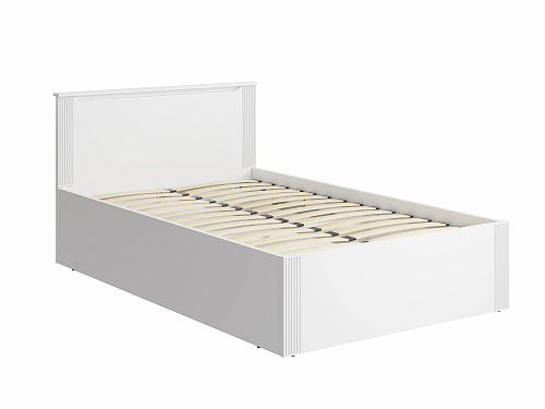 Кровать с ПМ Эмилия ЭЛ-32 (120х200) белый структурный/меренга