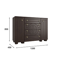 Комод «Монблан» МБ-36К венге/орех шоколадный