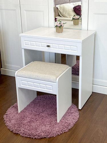 Туалетный столик Монблан МБ-72К белое дерево