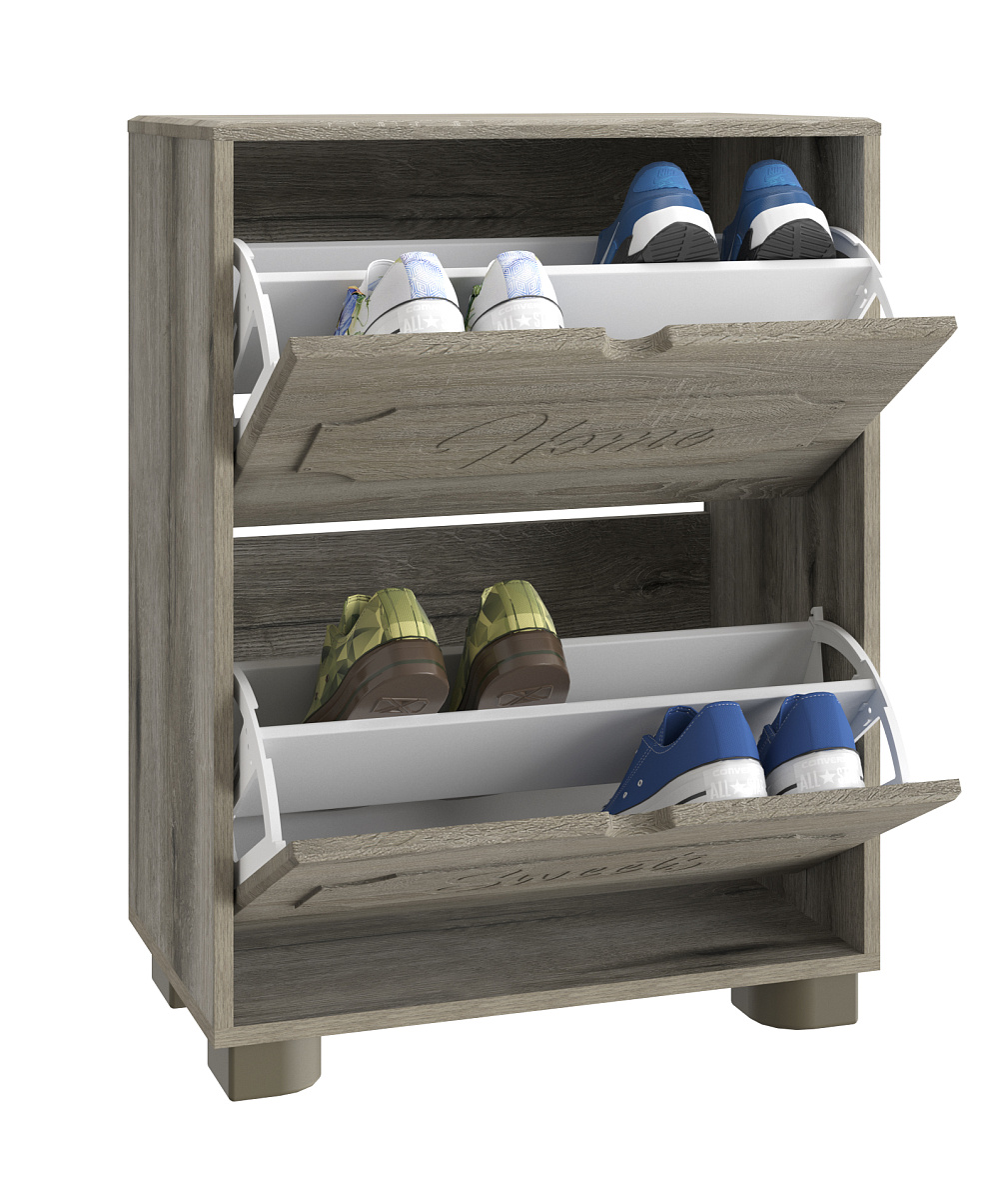 Тумба для обуви ДримСтар ДС-22 дуб эвок/дуб сонома темный
