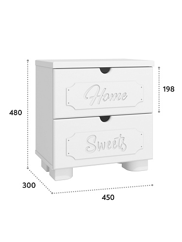 Тумба прикроватная ДримСтар ДС-14 белое дерево