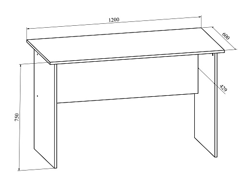 Стол письменный ОФ-112K дуб крафт табачный