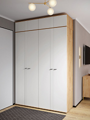 Антресоль Эмилия ЭЛ-54 дуб крафт золотой/меренга