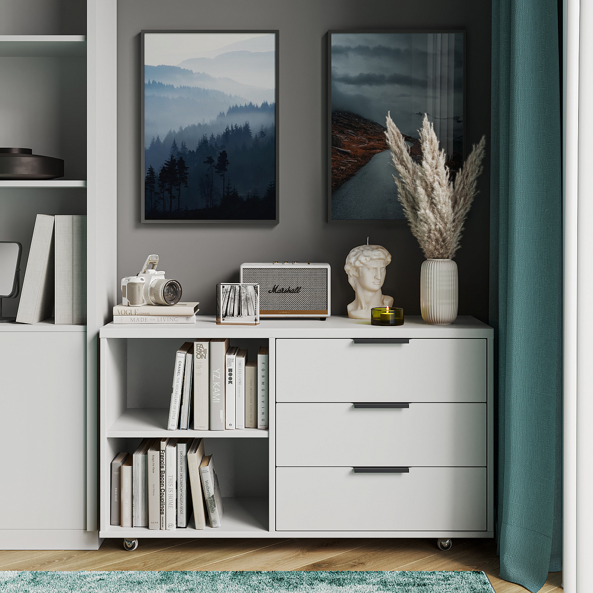 Тумба К-50 белый структурный/меренга