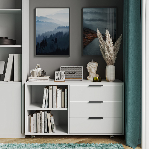 Тумба К-50 белый структурный/меренга