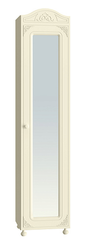 Шкаф Ассоль плюс АС-53К с зеркалом (правый с короной) ваниль