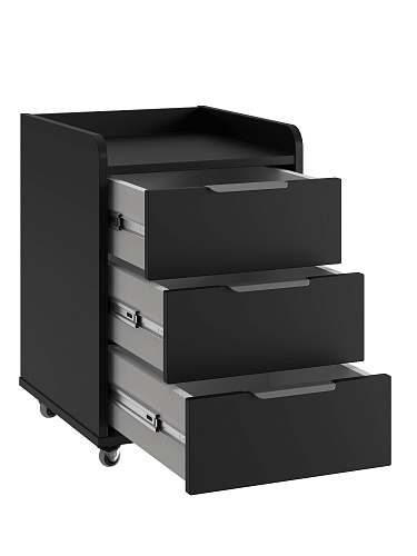 Тумба мобильная К-56 черный шаргень/блэк 