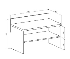 Тумба под чемодан Виктория ВИ-17 дуб крафт золотой