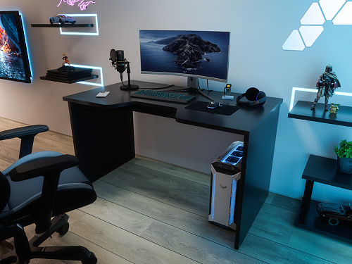 Геймерский стол С-240 черный/черный