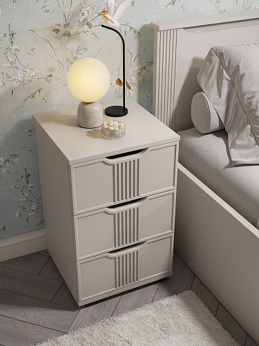 Тумба прикроватная Эмилия ЭЛ-26 кашемир/шарли керамика