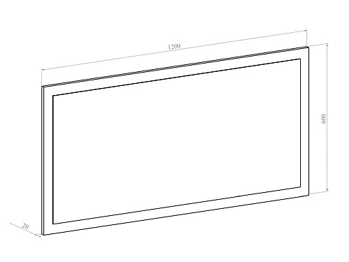 Зеркало Виктория ВИ-19 (1200x600) северное дерево светлое