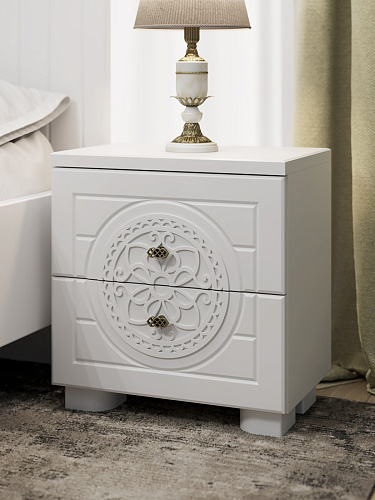 Тумба прикроватная «Монблан» МБ-38К белое дерево