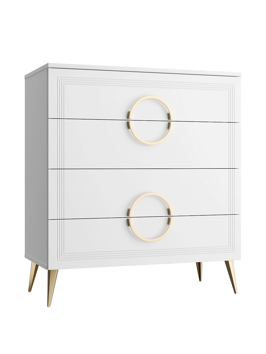 Комод Оливия ОЛ-02 белый бриллиант/бланж