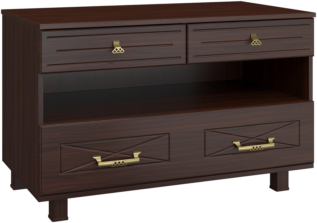 Тумба комбинированная Элизабет ЭМ-5 орех темный