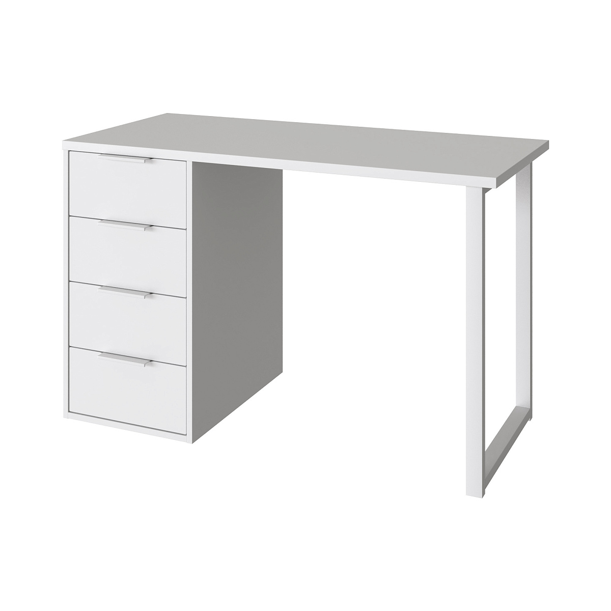 Стол С-410 белый структурный/меренга (1200х550 белая опора)