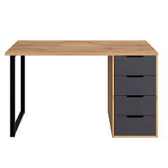 Стол С-402 дуб крафт золотой/графит (1350х550)