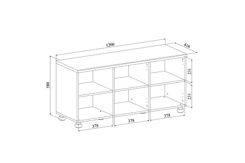 Тумба под ТВ Ассоль плюс АС-55 ваниль