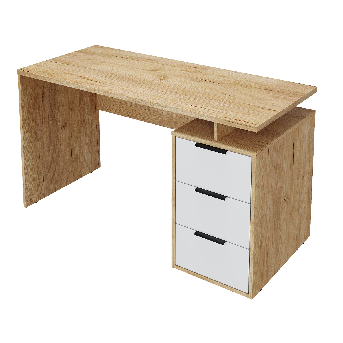 Стол С-407 дуб крафт золотой/меренга (1350*600)