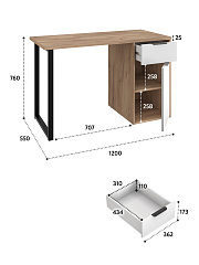 Стол С-408 дуб крафт золотой/меренга