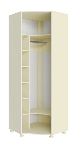 Шкаф угловой Ассоль плюс АС-52К (правый) ваниль